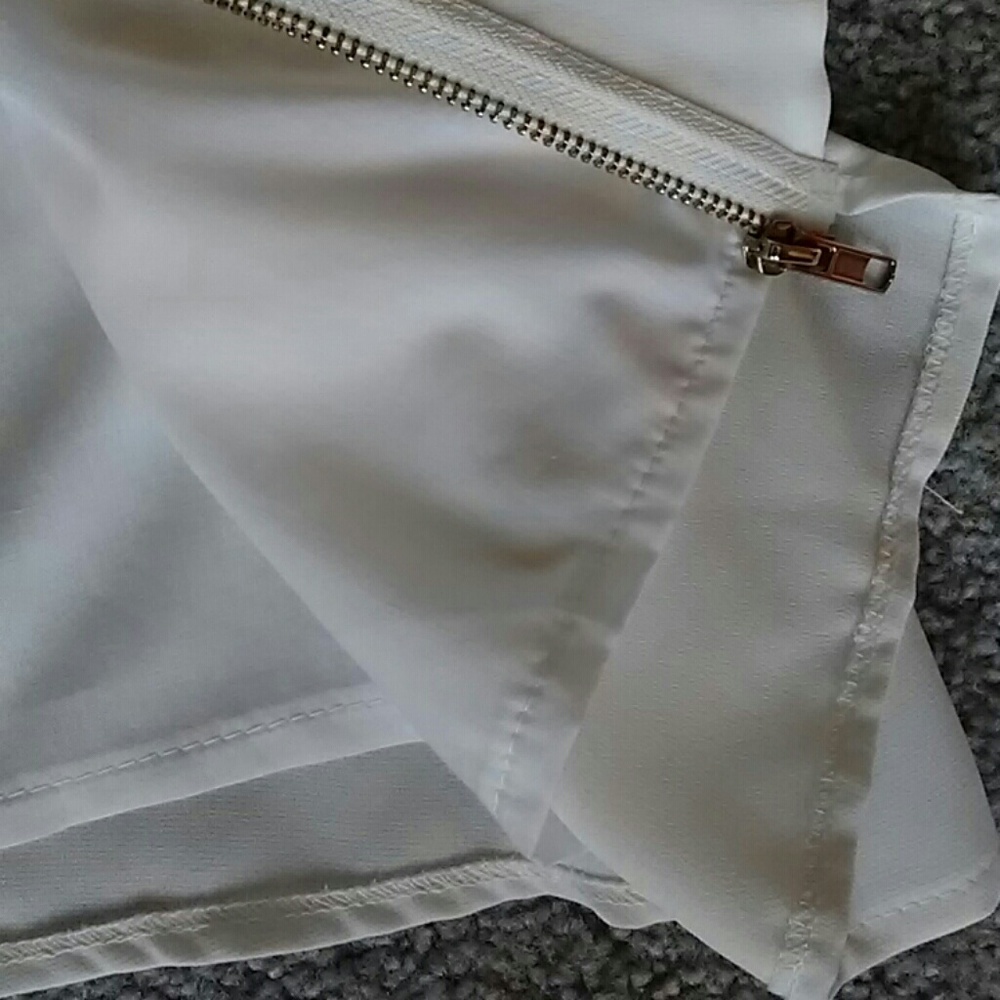 048 Alya White Party Dress Sz S - Picture 4 of 5